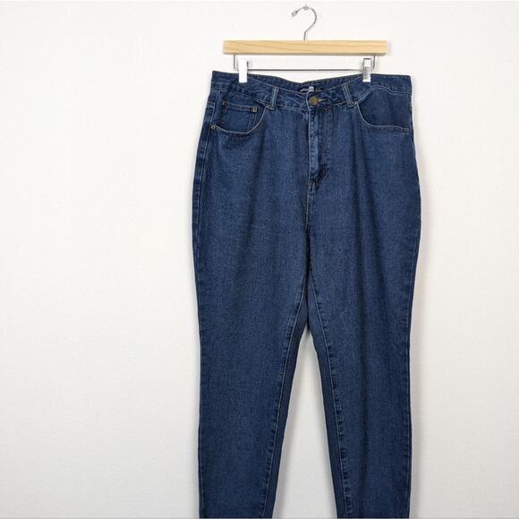 Boohoo Blue Classic Slim Leg Ankle Crop Jeans Size 14 - Picture 3 of 7